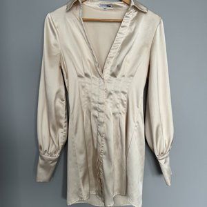 Fashion Nova - Silky Wrap Mini Dress